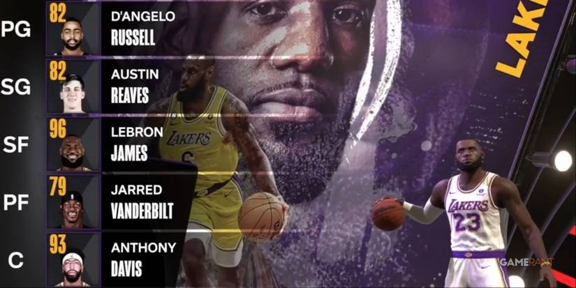 NBA 2K24 Los Angeles Lakers Preseason Starting Lineup