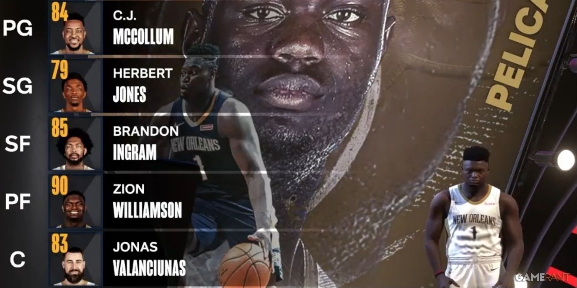 NBA 2K24 New Orleans Pelicans Preseason Starting Lineup