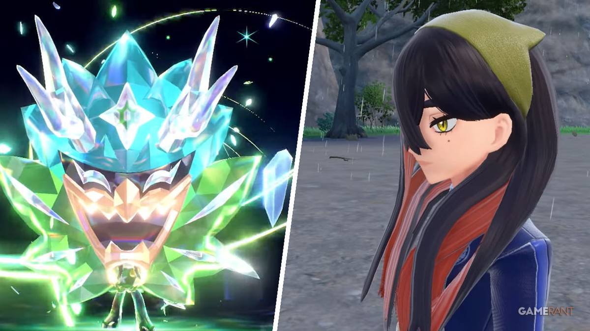 Scenes from the ending of Pokemon Scarlet & Violet's Teal Mask DLC