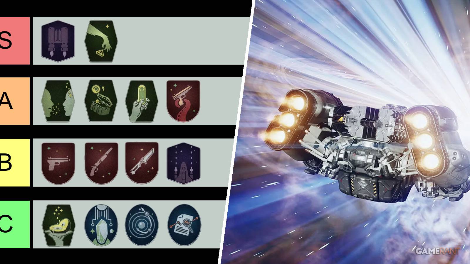 A tier list showing some of the best and worst Starfield skills