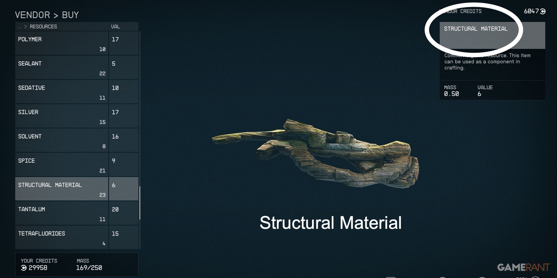 Starfield: How to Get Structural Materials