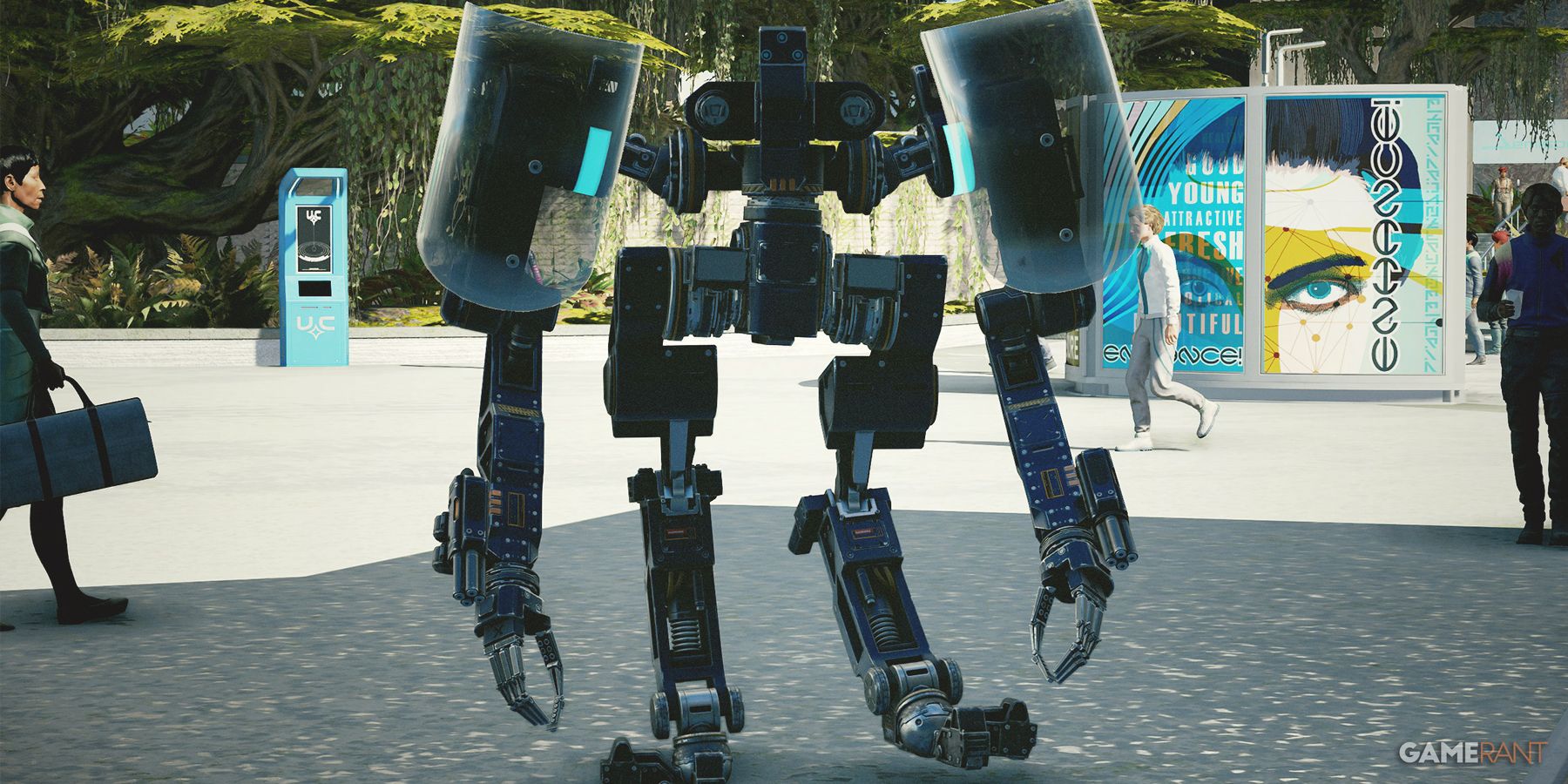 Starfield UC Security mech in New Atlantis screenshot