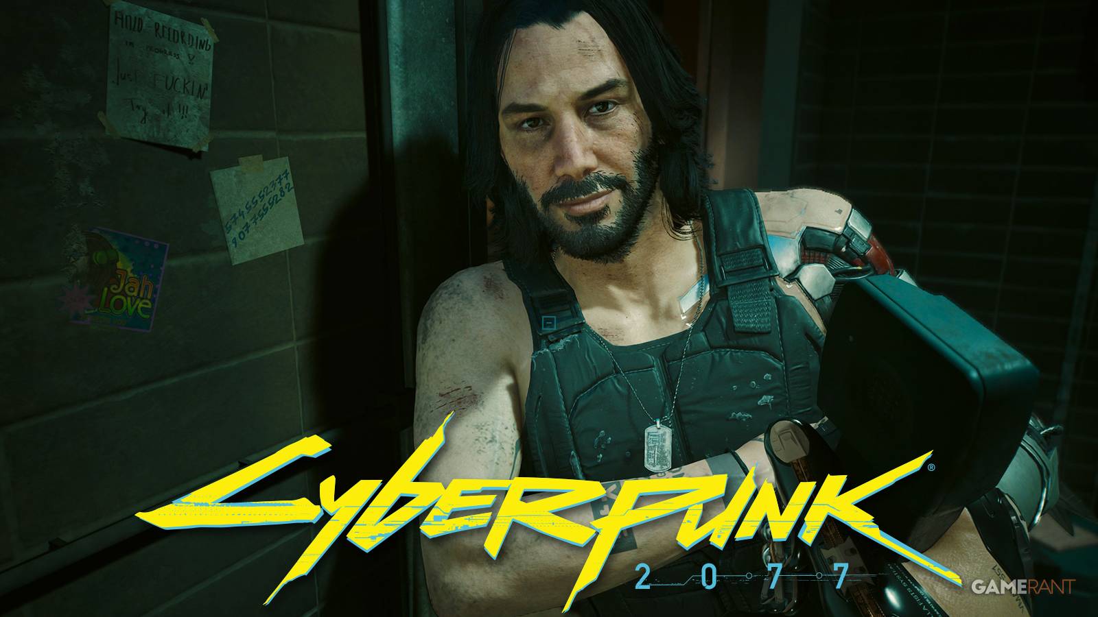 Cyberpunk 2077 Phantom Liberty Johnny Silverhand phone scene screenshot with game logo