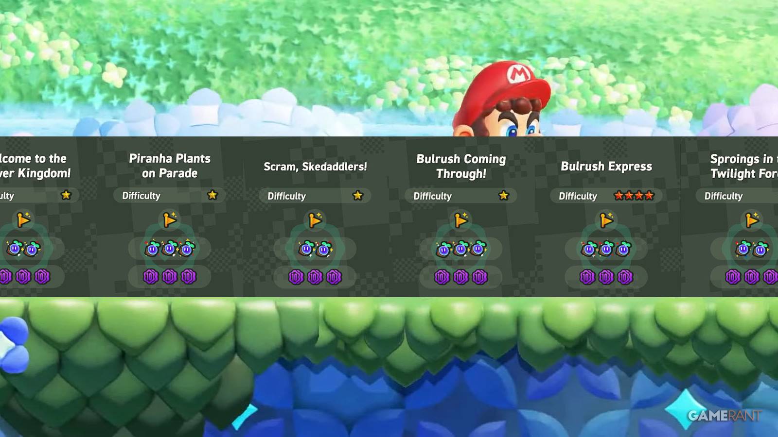 Green check marks in Super Mario Bros. Wonder