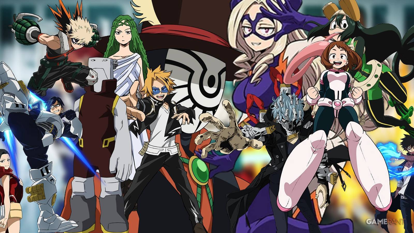 Various characters in My Hero Ultra Rumble