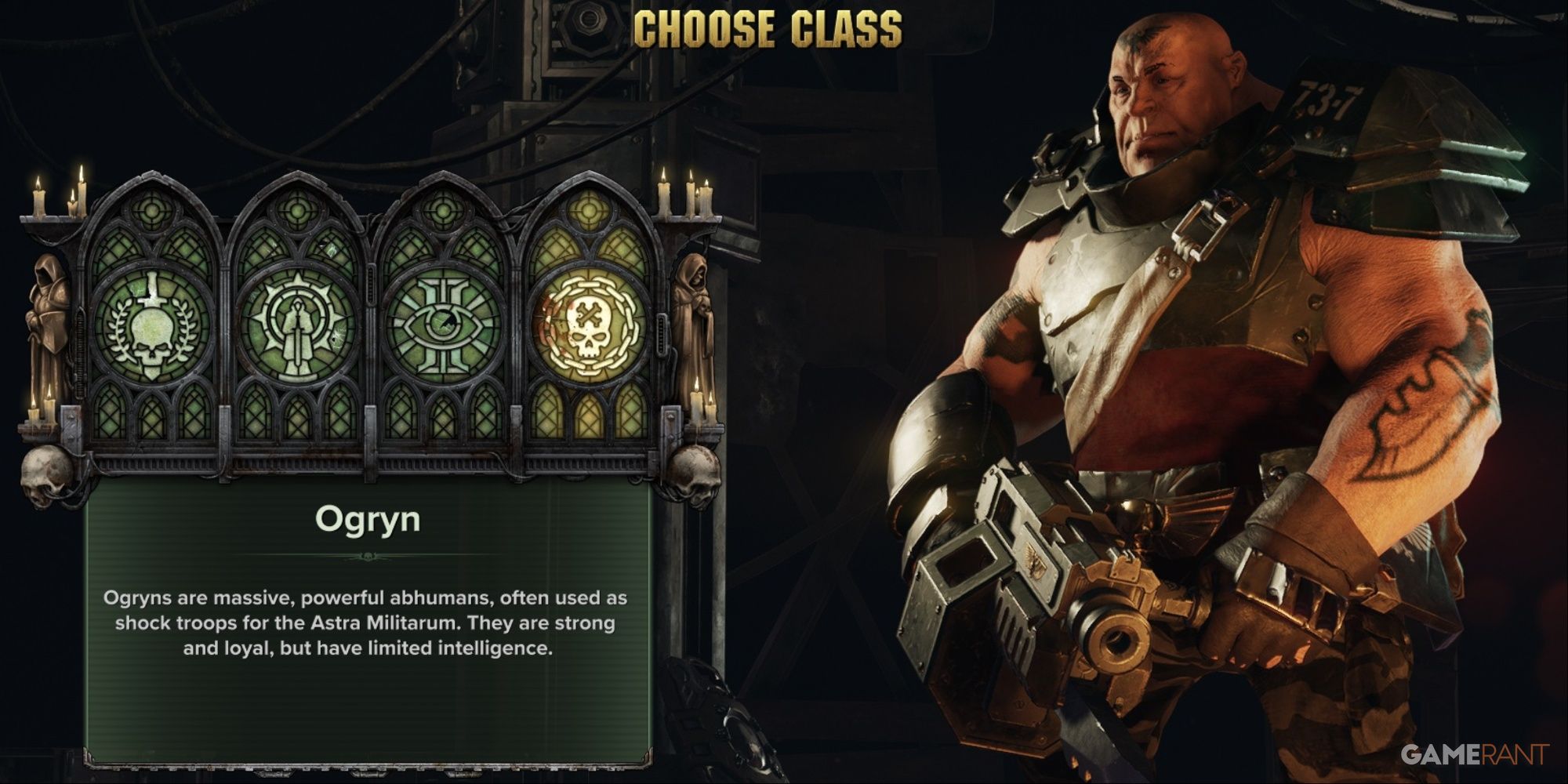 Warhammer 40000 Darktide New Ogryn Creation Screen
