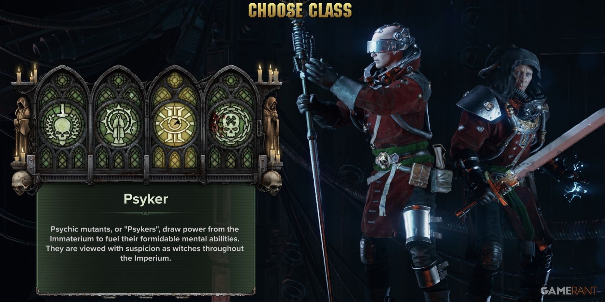 Warhammer 40000 Darktide New Psyker Creation Screen