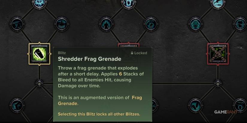 Warhammer 40000 Darktide Veteran Shredder Frag Grenade Talent