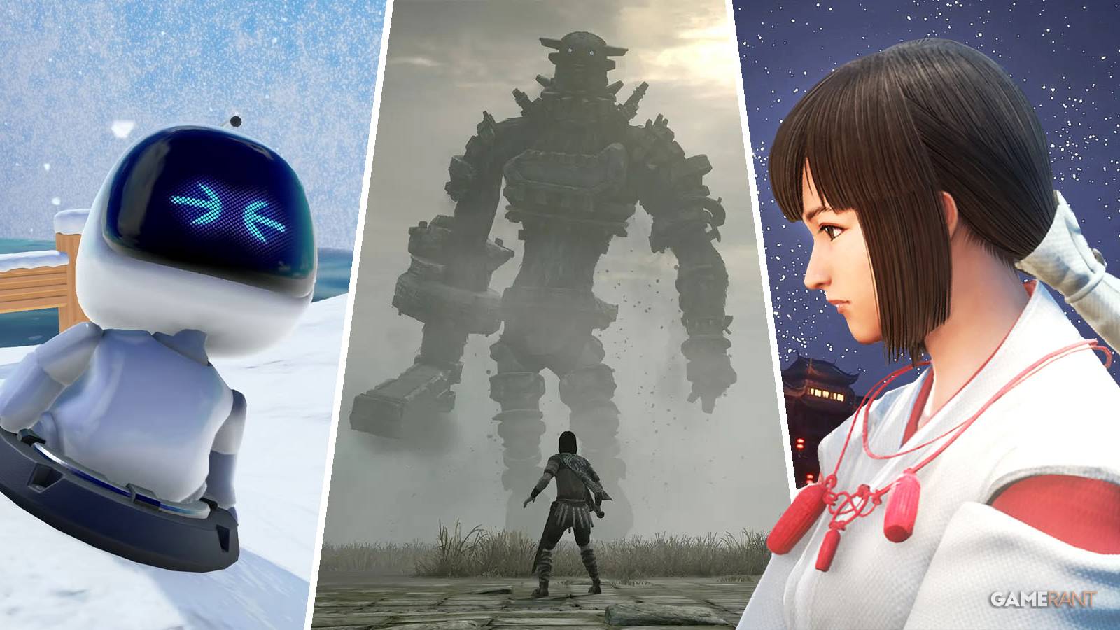 Astro's Playroom, Shadow of the Colossus, and Shenmue 3