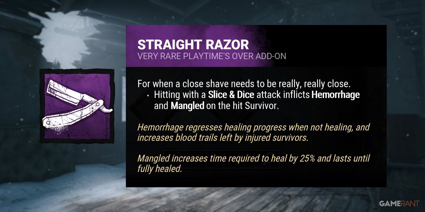 dead by daylight the good guy add ons straight razor