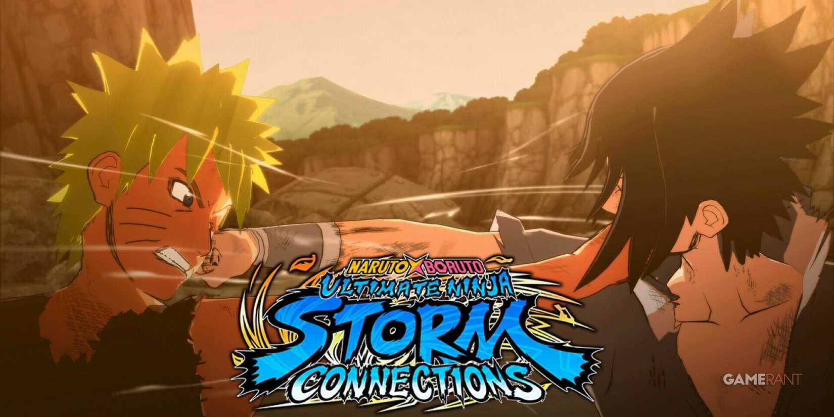 Naruto VS Sasuke with Storm Connections logo in front
