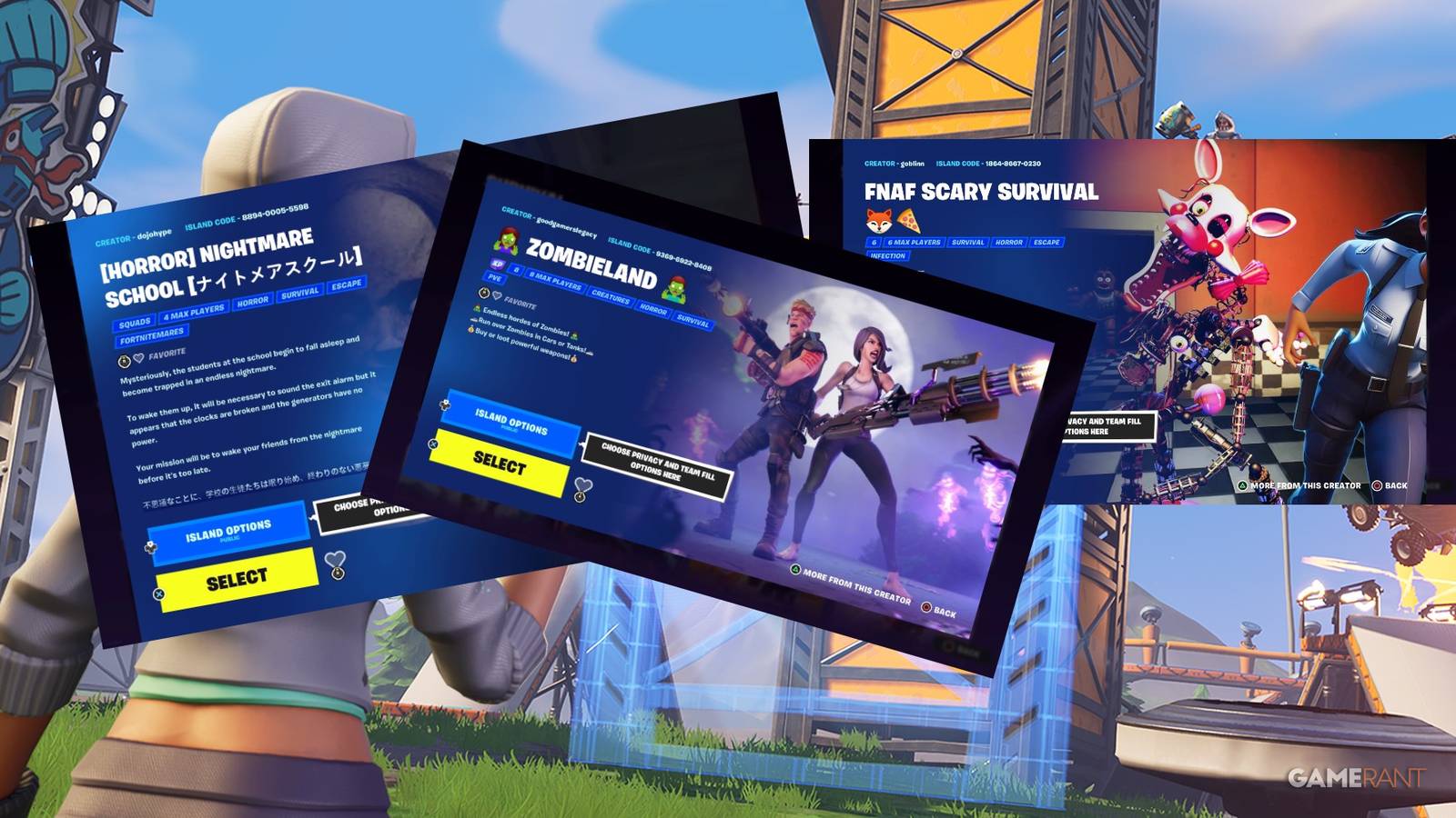 Various survival maps in creative