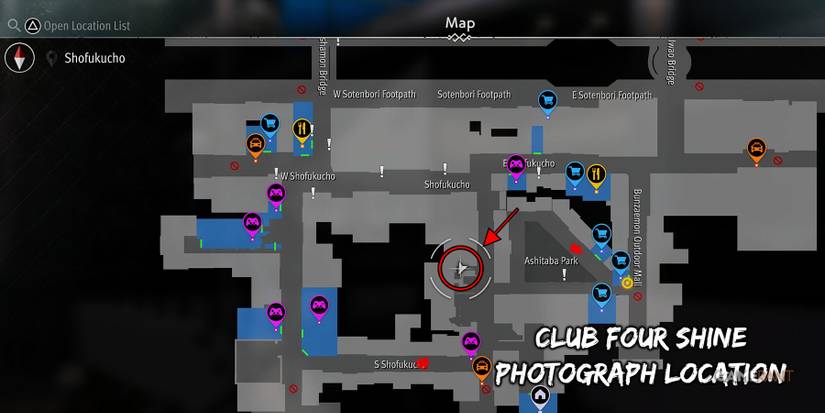 Location of Club Four Shine in Like a Dragon Gaiden.