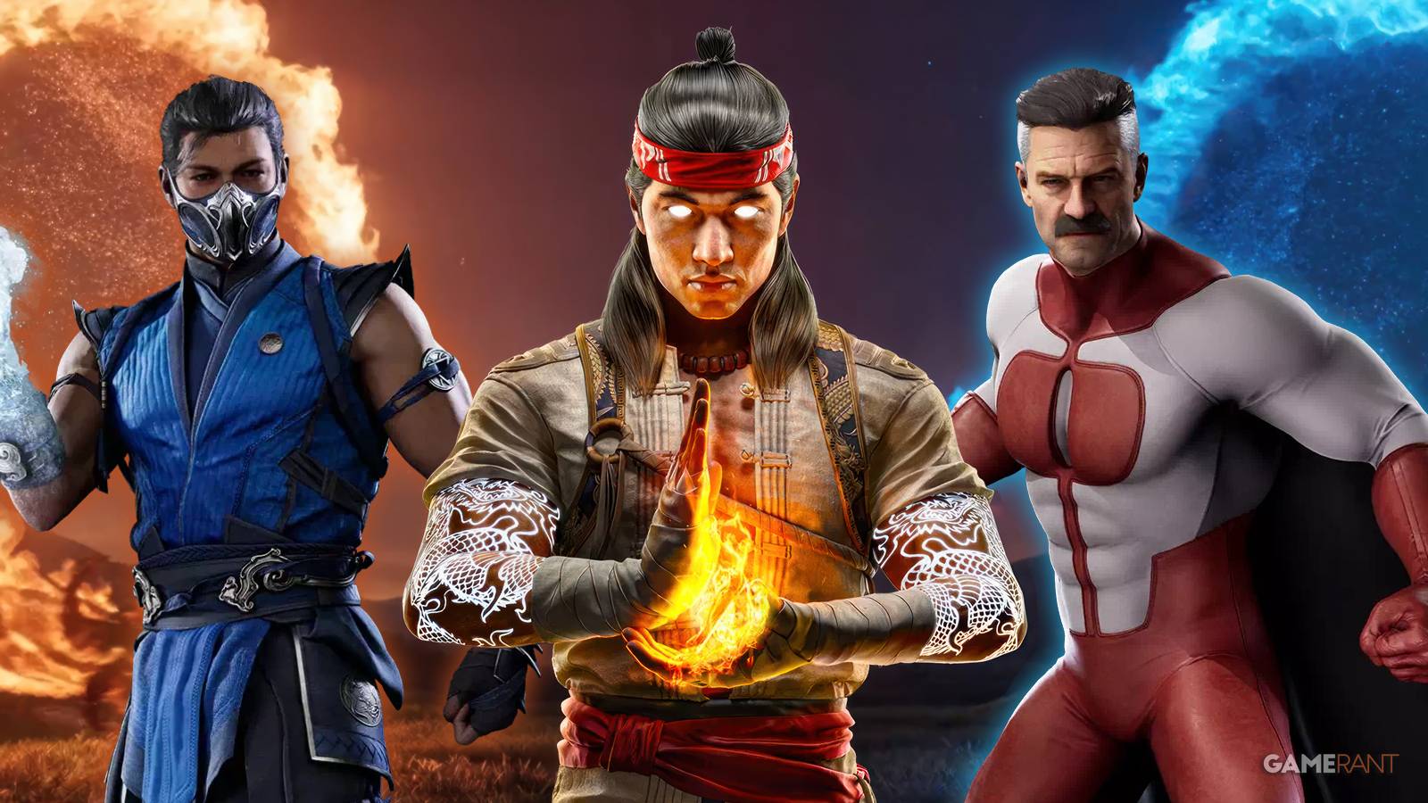 Sub-Zero, Liu Kang, and Omni-Man in Mortal Kombat 1