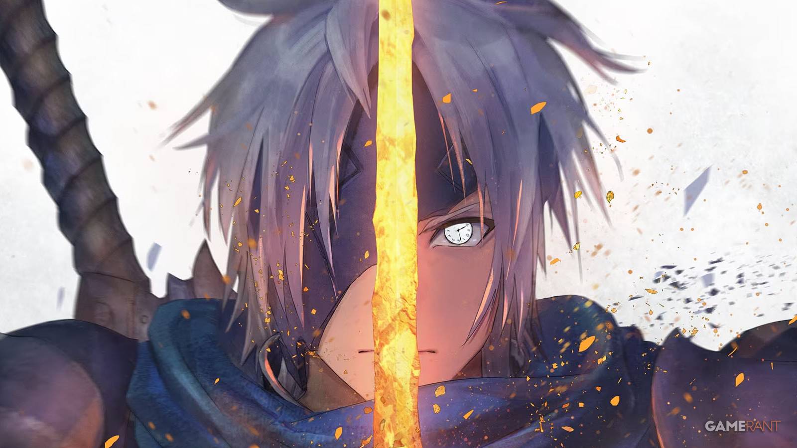 Alphen from Tales of Arise, but with a clock for an eye