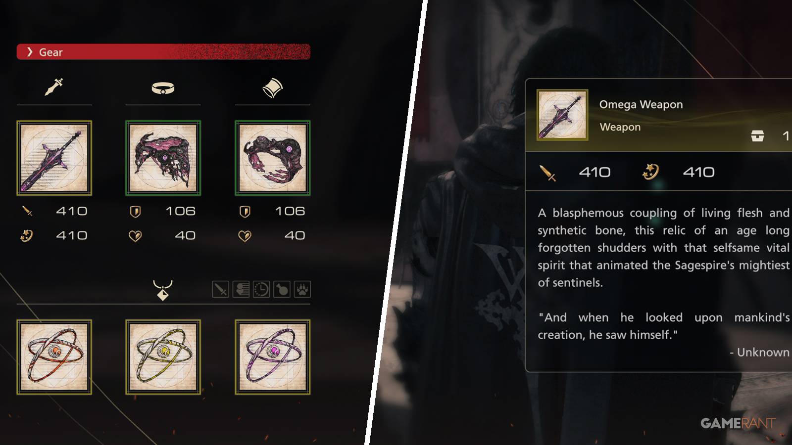 Some of the new gear in Final Fantasy 16's Echoes of the Fallen DLC expansion