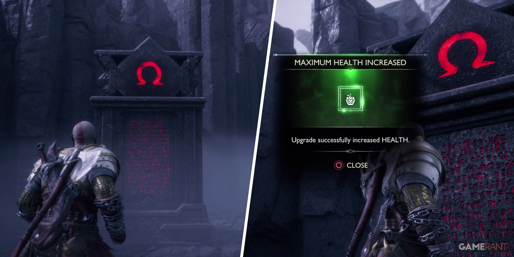 Increasing Kratos' health in God of War Ragnarok's Valhalla DLC