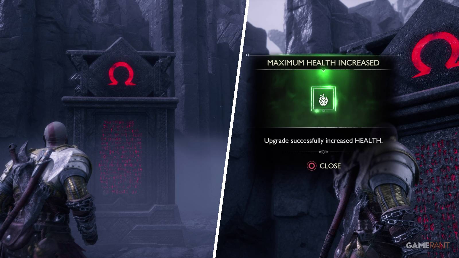 Increasing Kratos' health in God of War Ragnarok's Valhalla DLC