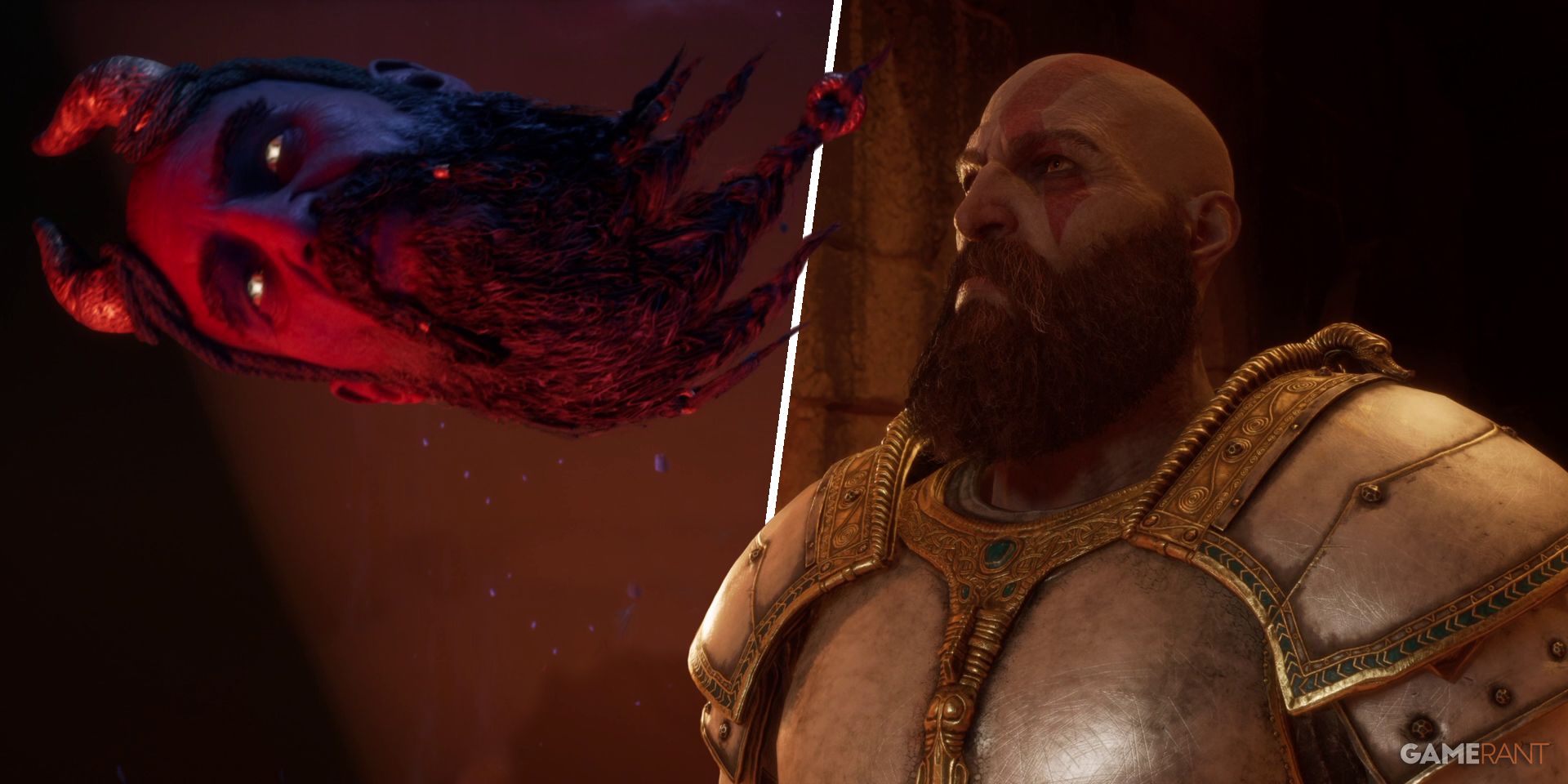 Mimir and Kratos in God of War Ragnarok Valhalla