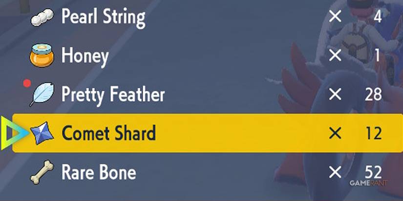 pokemon scarlet violet comet shard