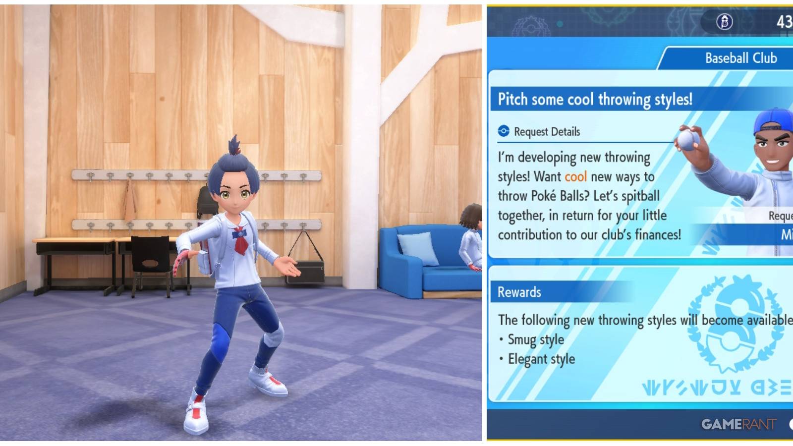 throwing styles baseball club pokemon scarlet violet indigo disk dlc