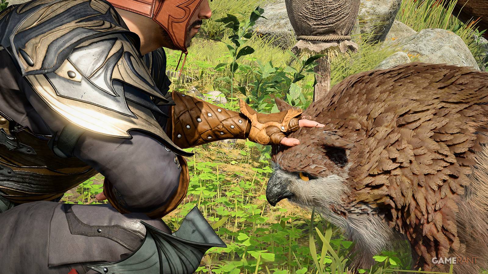 Baldur's Gate 3 Tav petting owlbear Act 1 screenshot