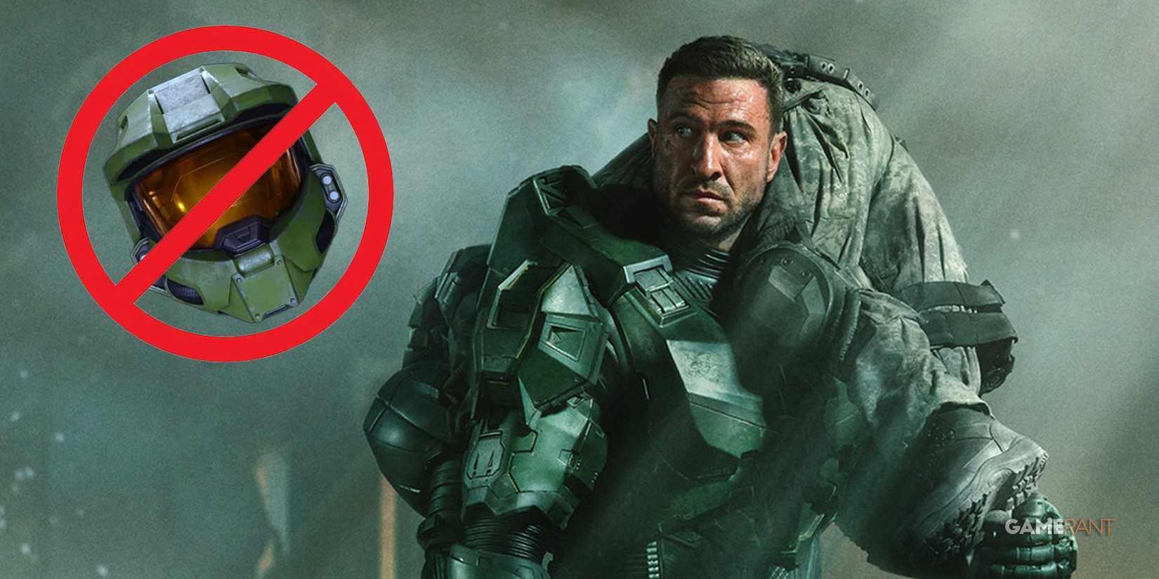Halo Season 2 Master Chief Actor Pablo Schreiber Removing Helmet