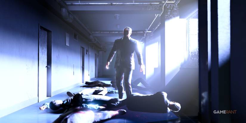 like a dragon infinite wealth cutscene blood hallway 