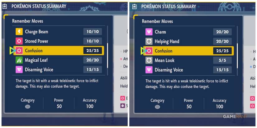 pokemon scarlet violet indigo disk meowstic learnset comparison
