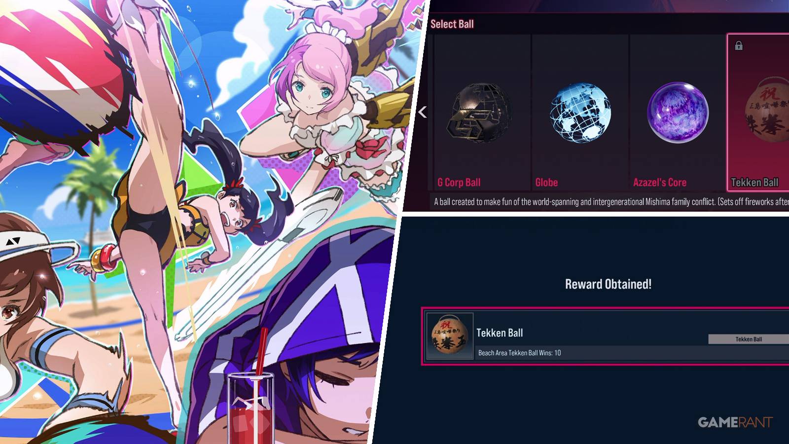 Some of the unlockable content from the Tekken Ball mode of Tekken 8