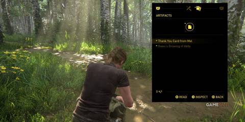 The Last of Us™ Part II artifact tracking lesson thank you card from mel inventory