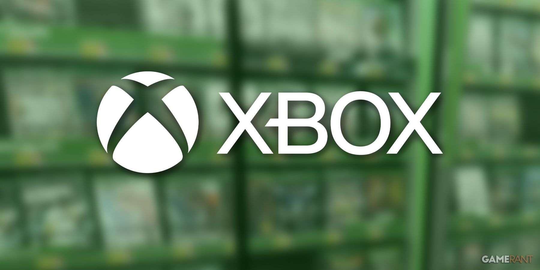 xbox logo over blurred retail display