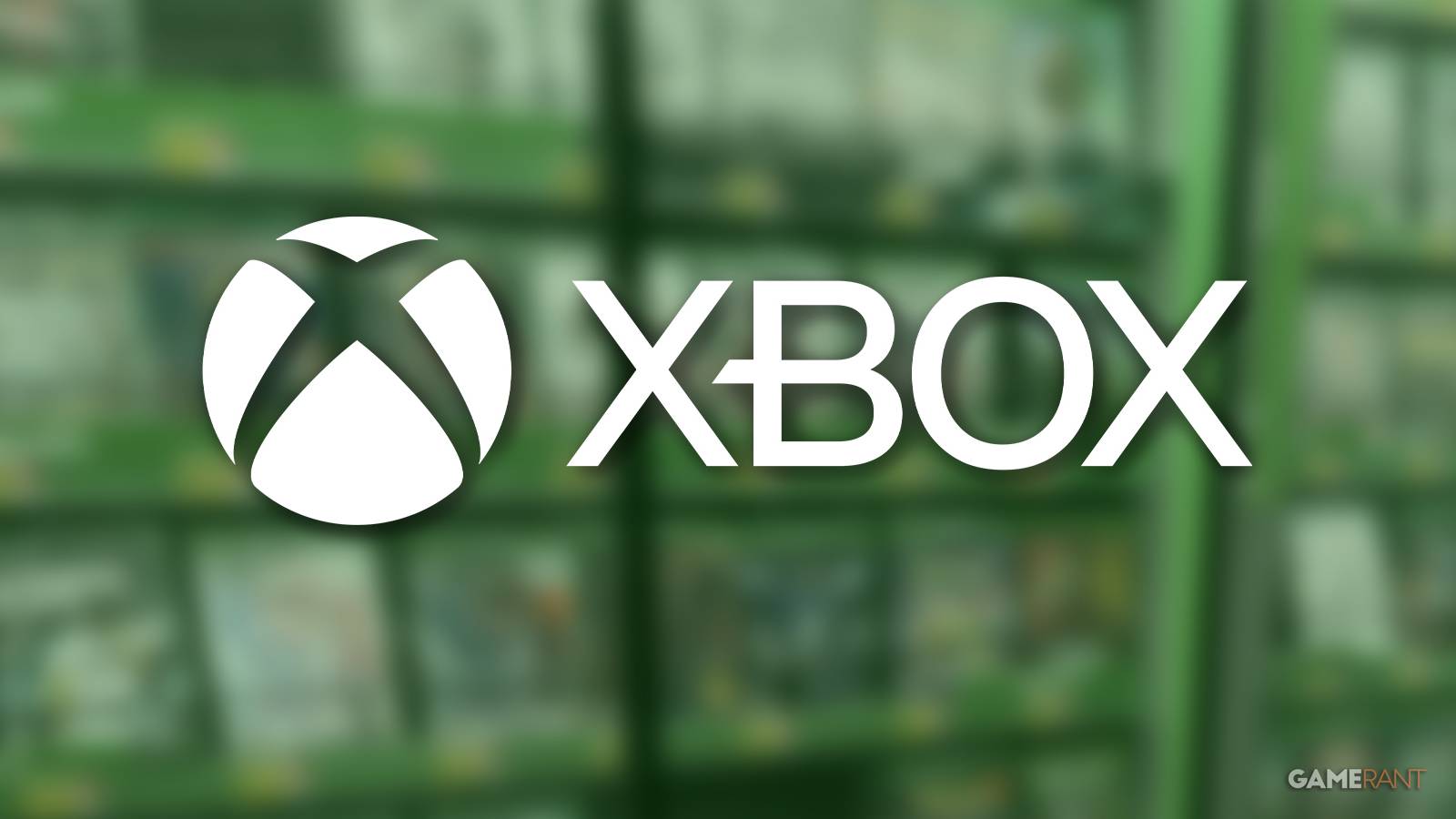 xbox logo over blurred retail display