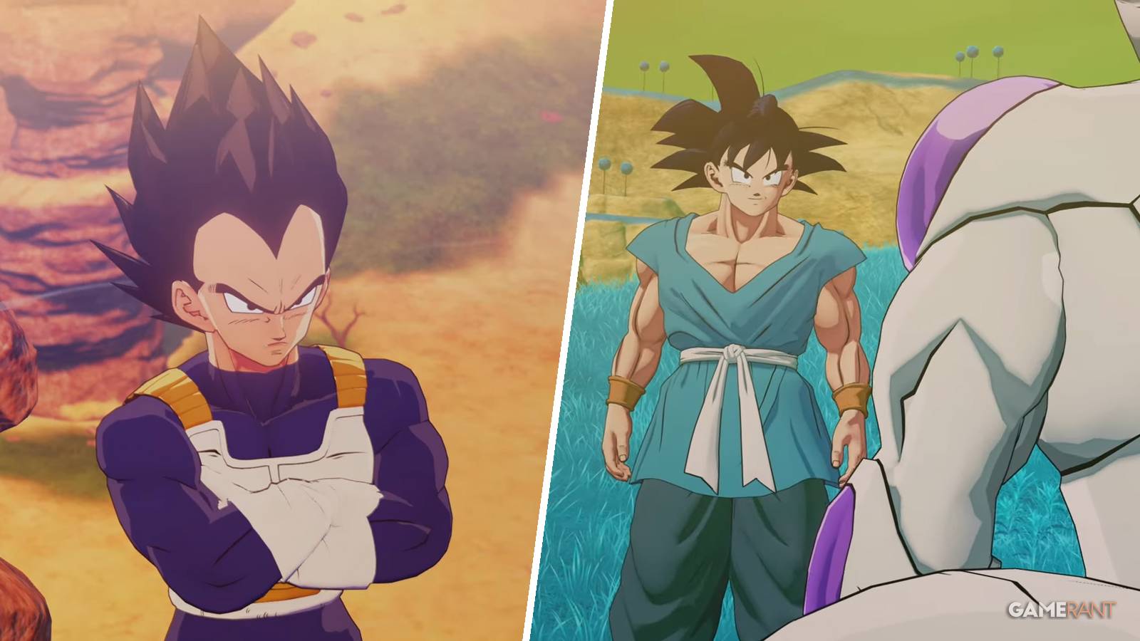 Vegeta, Goku, and Frieza in Dragon Ball Z: Kakarot - Goku's Next Journey