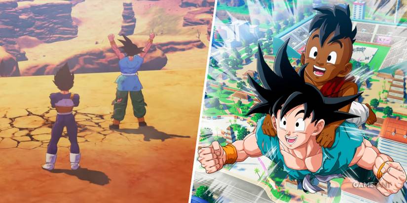 Goku and Vegeta and Goku and Uub in Goku's Next Journey