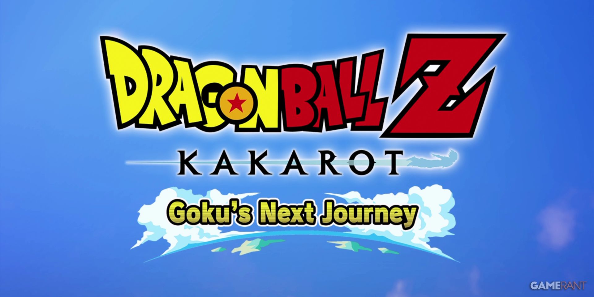 The title screen for Dragon Ball Z: Kakarot's Goku's Next Journey DLC