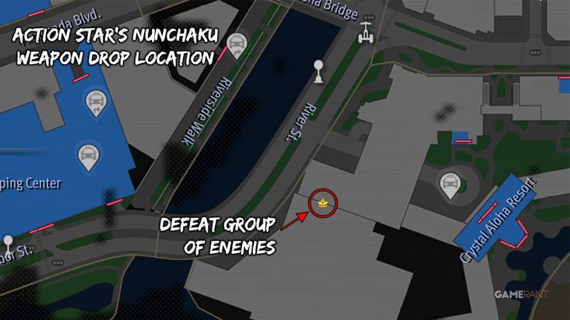Action Star's Nunchaku location in LIke a Dragon: Infinite Wealth.