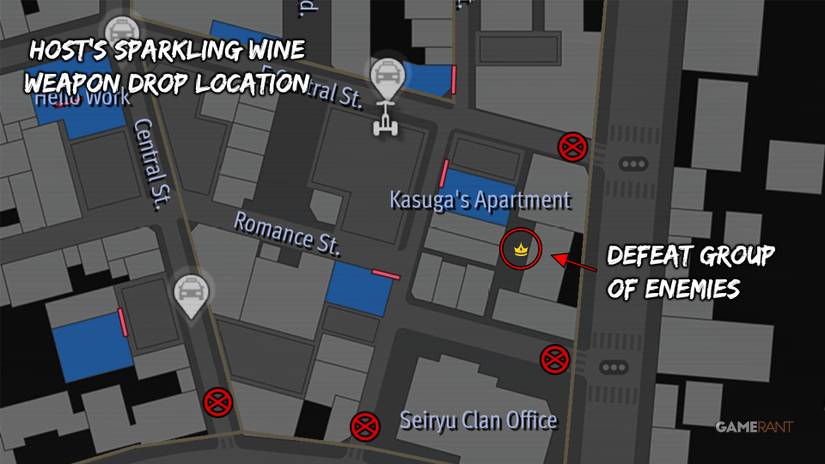 Host’s Sparkling Wine location in Like a Dragon: Infinite Wealth