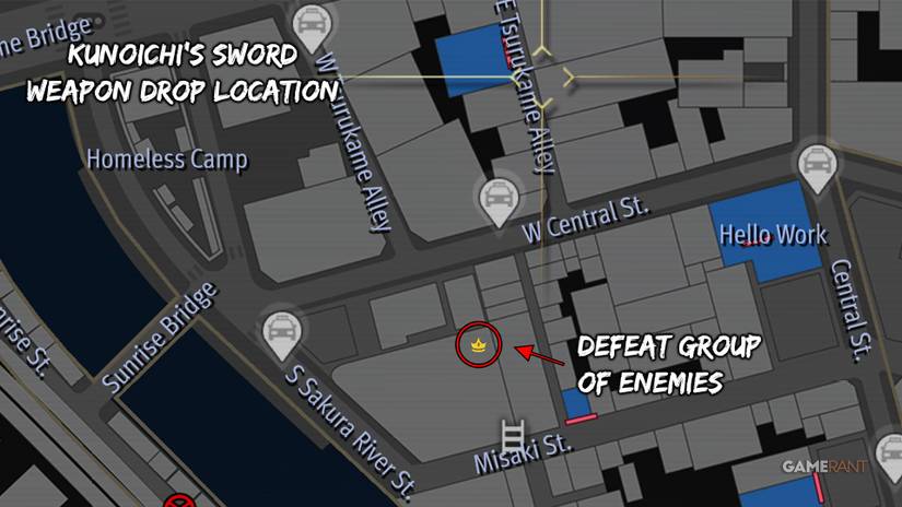 Kunoichi's Sword location in Like a Dragon: Infinite Wealth.