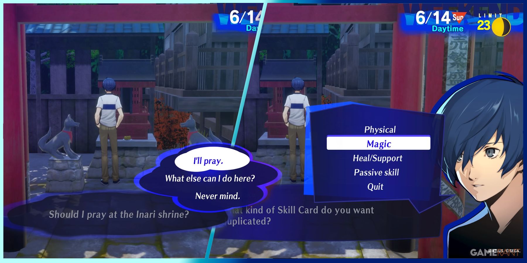 persona 3 reload inari shrine duplicate skill card feature