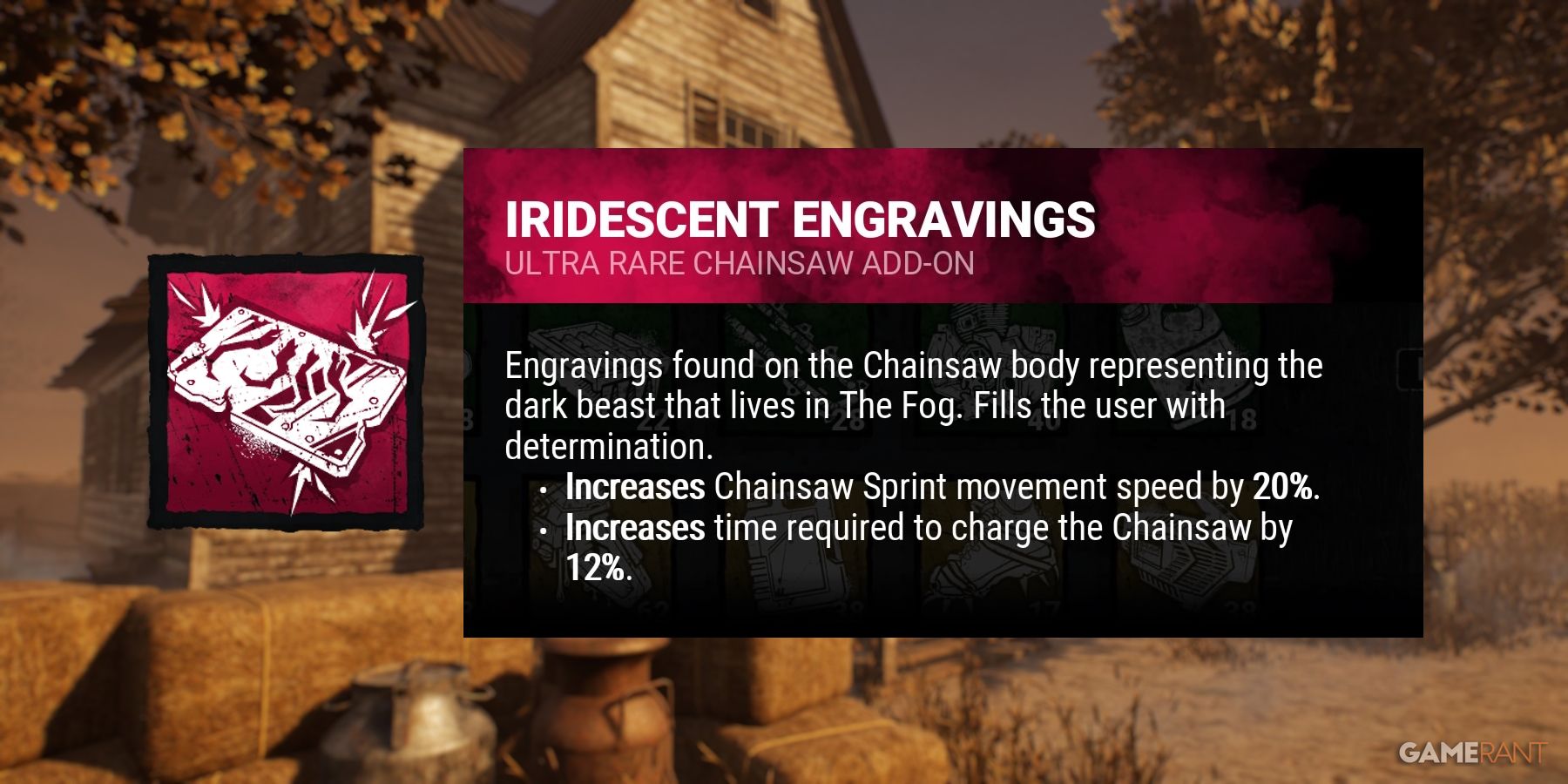 dead by daylight the hillbilly iridescent engravings addon