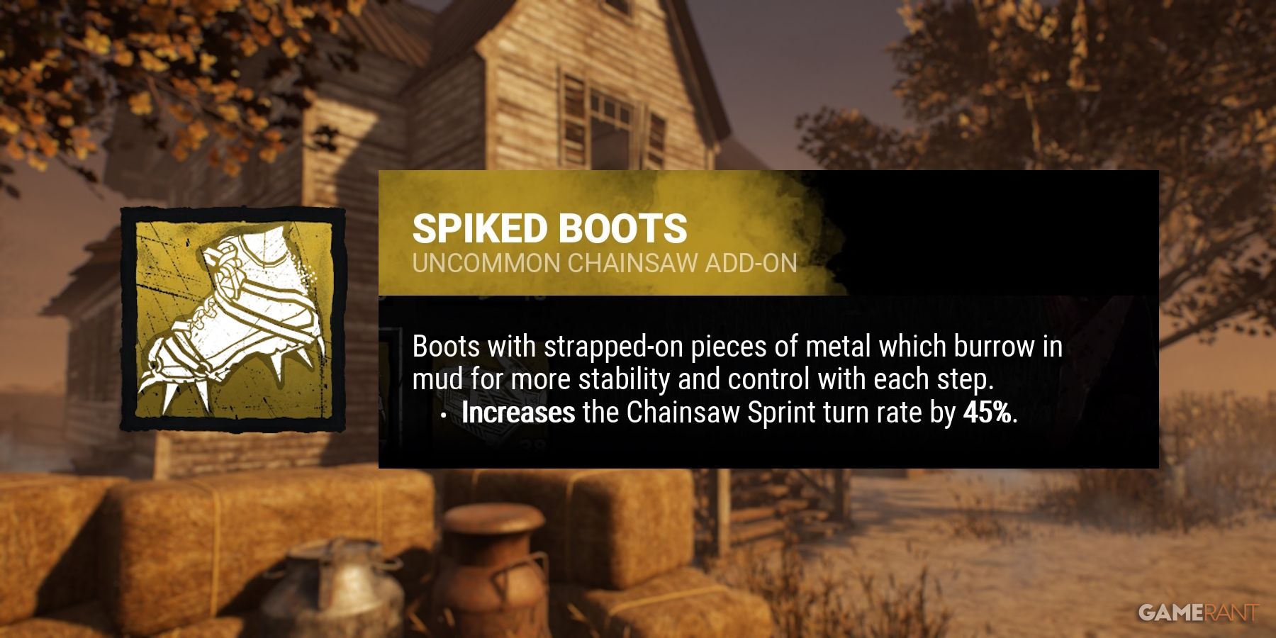 dead by daylight the hillbilly spiked boots addon