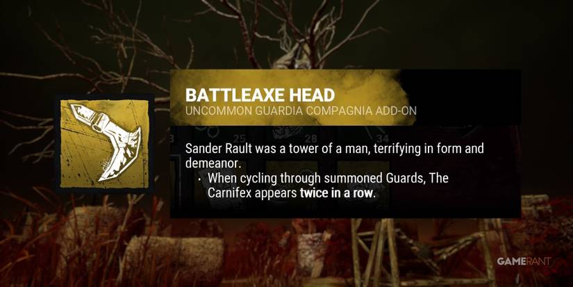 dead by daylight the knight battleaxe head addon