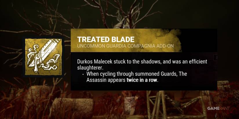 dead by daylight the knight treated blade addon