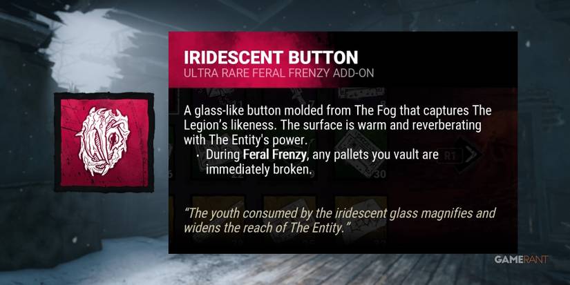 dead by daylight the legion iridescent button addon