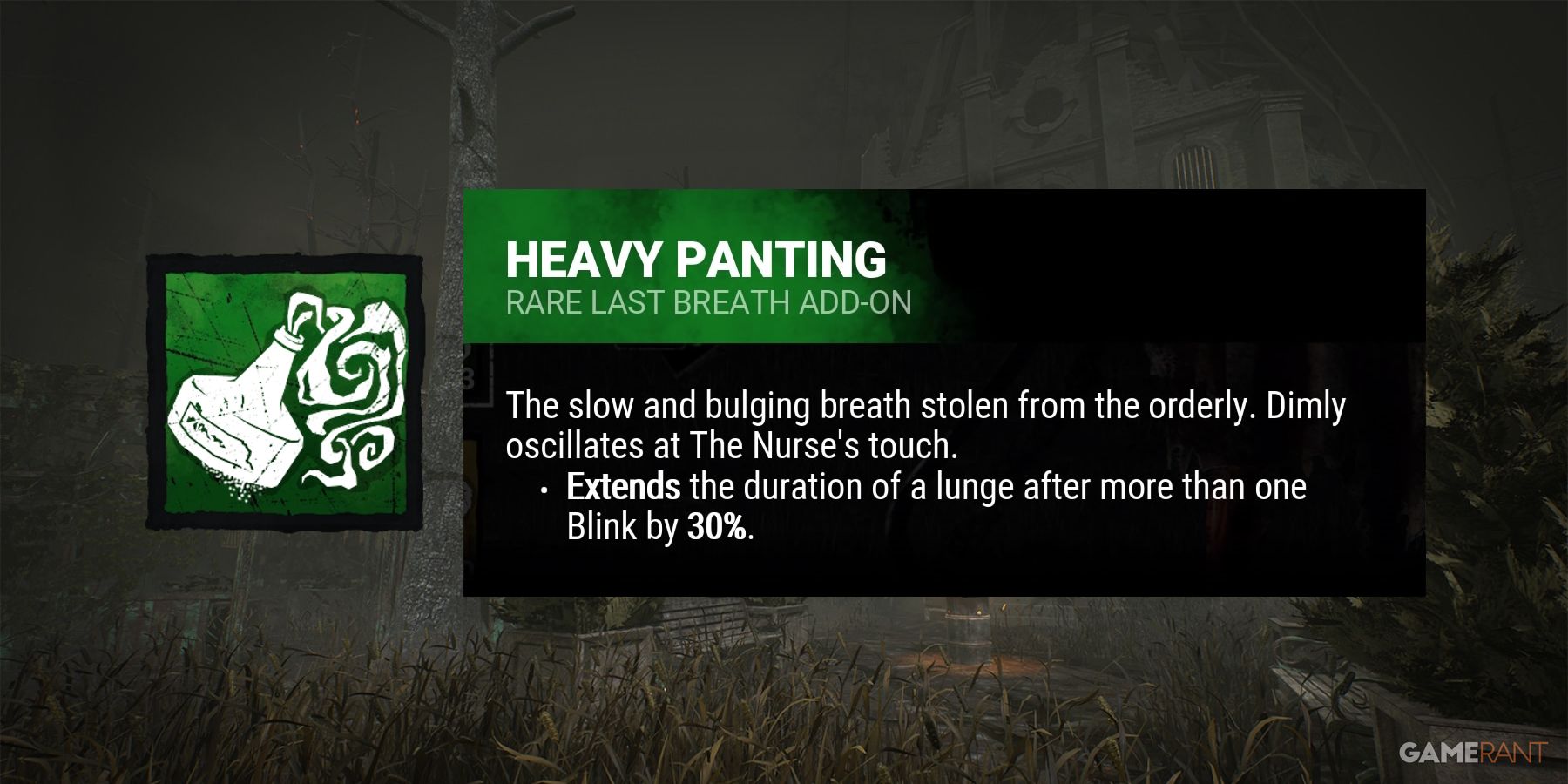 dead by daylight the nurse heavy panting addon