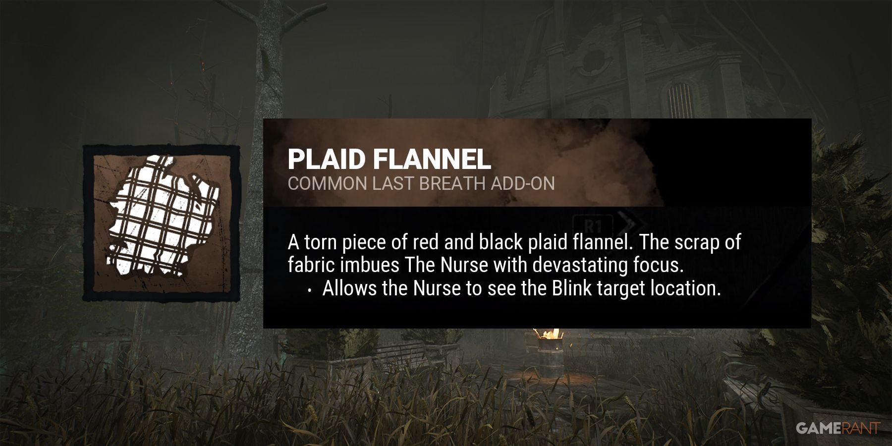 dead by daylight the nurse plaid flannel addon