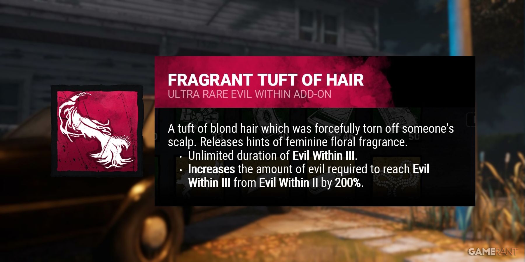 dead by daylight the shape fragrant tuft of hair addon
