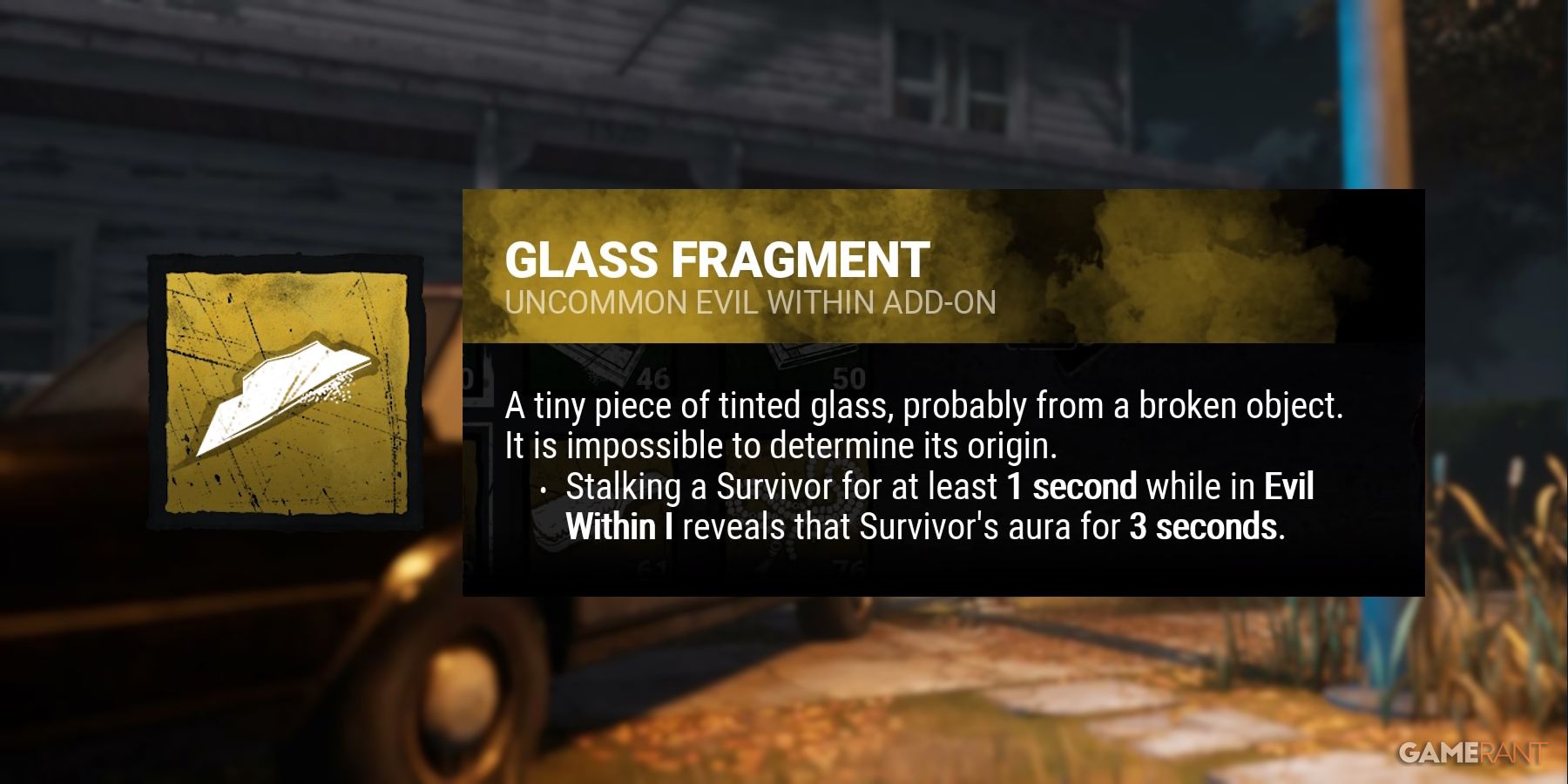 dead by daylight the shape glass fragment addon