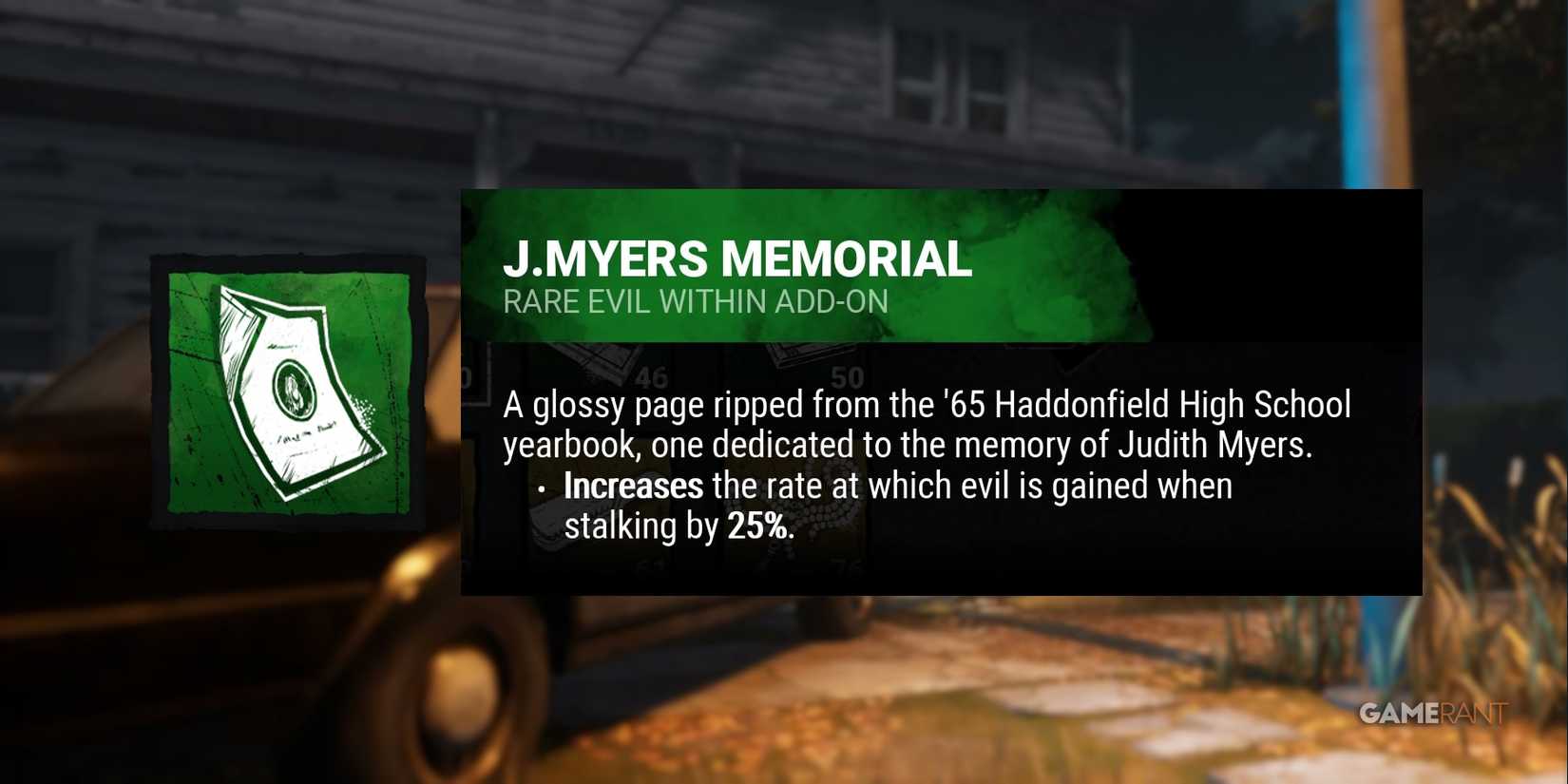 dead by daylight the shape j. myers memorial addon